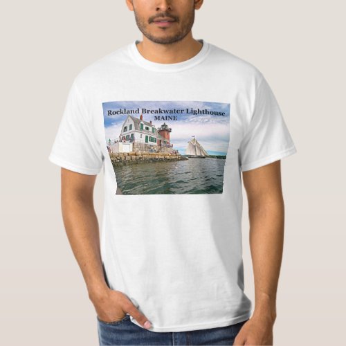 Rockland Breakwater Lighthouse Maine T_Shirt