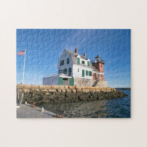 Rockland Breakwater Lighthouse Penobscot Bay Maine Jigsaw Puzzle