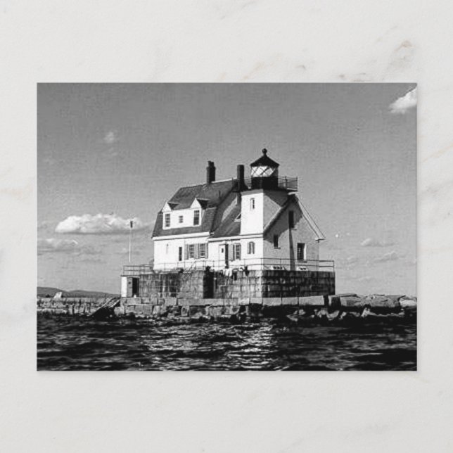 Rockland Harbor Breakwater Lighthouse Postcard (Front)