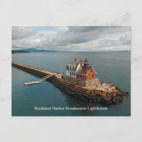 Rockland Harbor Breakwater Lighthouse Postcard