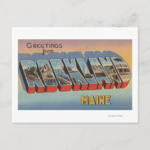 Rockland, Maine - Large Letter Scenes Postcard