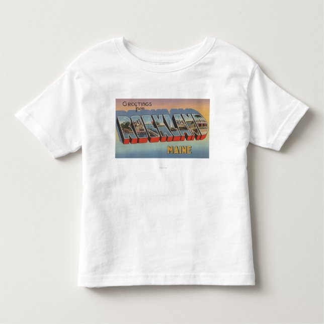 Rockland, Maine - Large Letter Scenes Toddler T-shirt (Front)