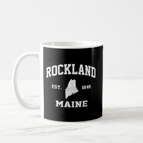 Rockland Maine Me State Athletic Style Coffee Mug