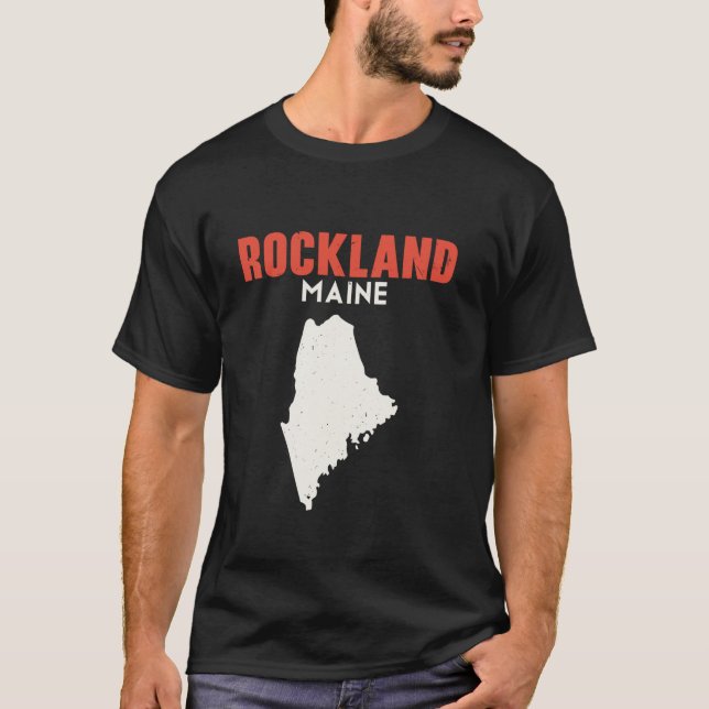 Rockland Maine USA State America Travel Mainer  T-Shirt (Front)