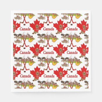 Rock'n Canada Canada Day Napkins by ZazzleHolidays at Zazzle