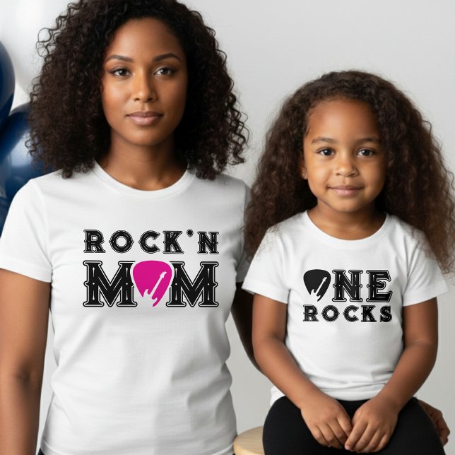 Rock'n Mom Guitar Pick Matching Parent T-Shirt (Creator Uploaded)