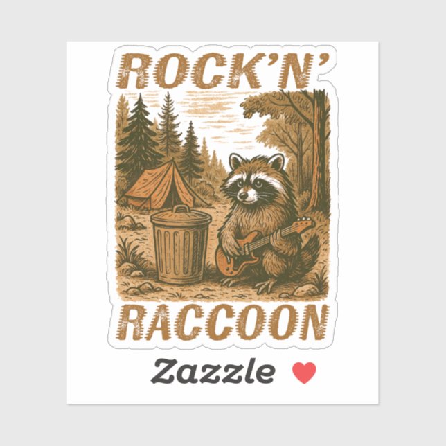 Rock'n’ Raccoon Sticker (Sheet)