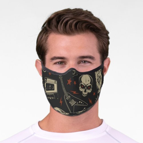 RockN RollPunk Premium Face Mask