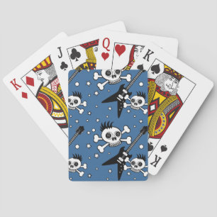 Rock'n Skulls with Guitars Poker Cards