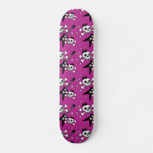 Rock'n Skulls with Guitars Skateboard Deck