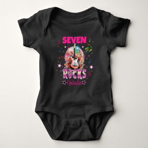 RocknRoll Guitar Musical Birthday Girl Rockstar  Baby Bodysuit