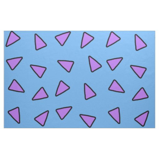 Rocko Style Geometric Triangles Blue and Purple Fabric
