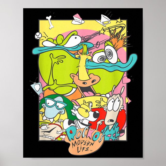 Rockos Modern Life Hilarious Squad Retro Poster (Front)