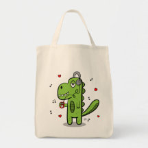 Rockosaur Dinosaur Grocery Tote