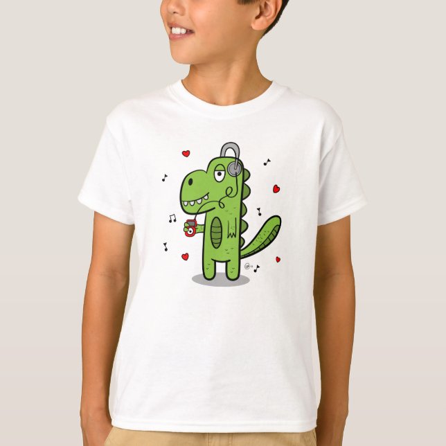 Rockosaur Dinosaur Kids T-Shirt (Front)