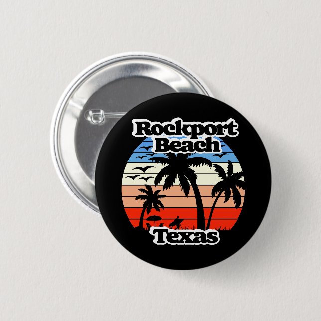 Rockport Beach Texas Button (Front & Back)