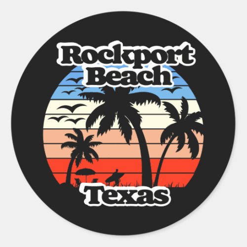 Rockport Beach Texas Classic Round Sticker