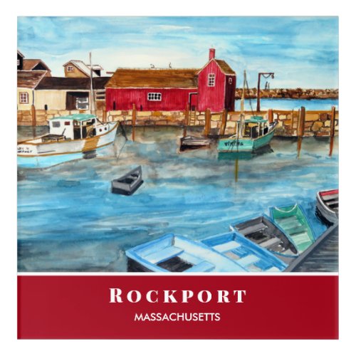 Rockport Harbor Massachusetts New England USA Acrylic Print