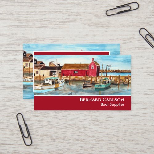 Rockport Harbor Massachusetts New England USA Business Card