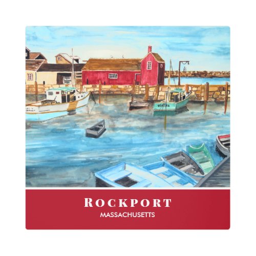Rockport Harbor Massachusetts New England USA Metal Print