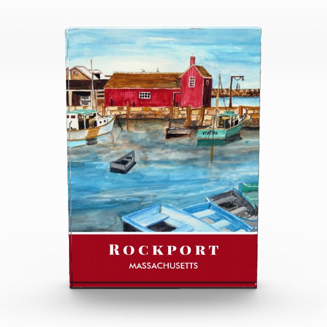 Rockport Harbor Massachusetts New England USA Photo Block (Front)