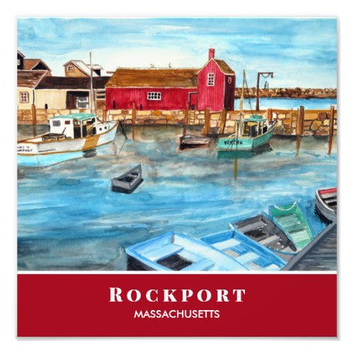 Rockport Harbor Massachusetts New England USA Photo Print