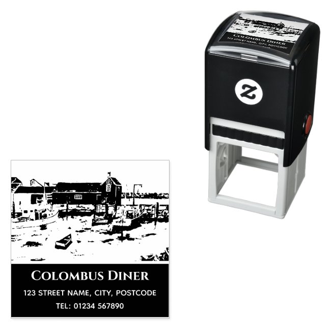 Rockport Harbor Massachusetts New England USA Self-inking Stamp (In Situ)