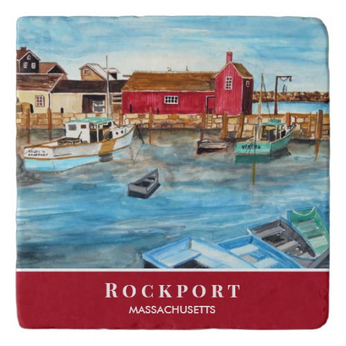 Rockport Harbor Massachusetts New England USA Trivet