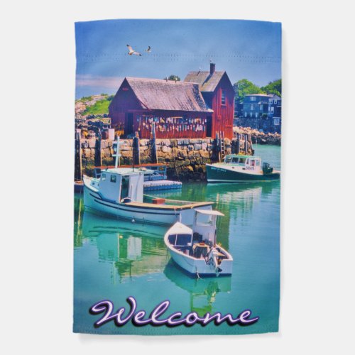 Rockport MA Welcome Garden Flag