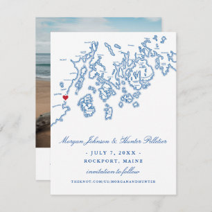 Rockport Maine Photo Save the Date - Penobscot Bay