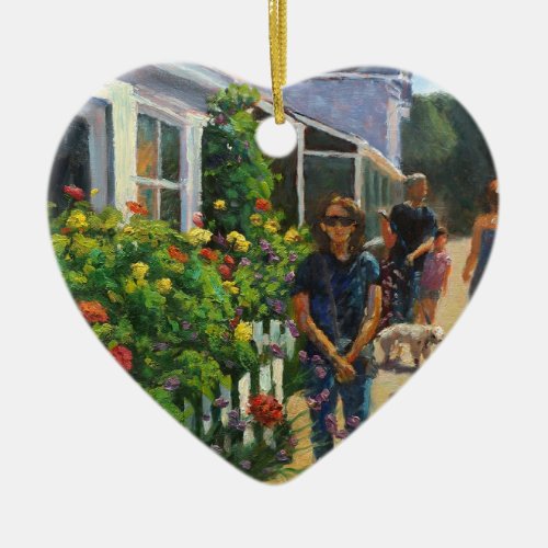 Rockport Massachusetts Impressionistic Oil Ceramic Ornament