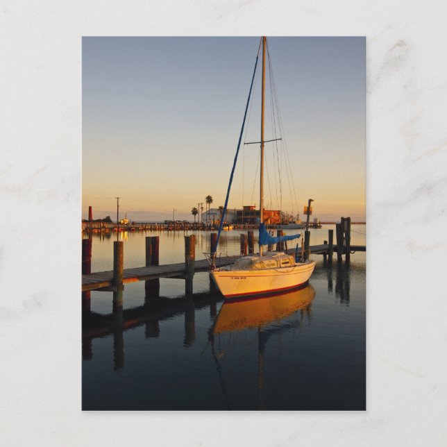 Rockport, Texas harbor at sunset Postcard (Front)