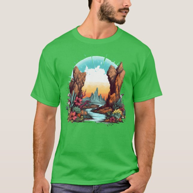Rocks and Flowers girl T-Shirt (Front)
