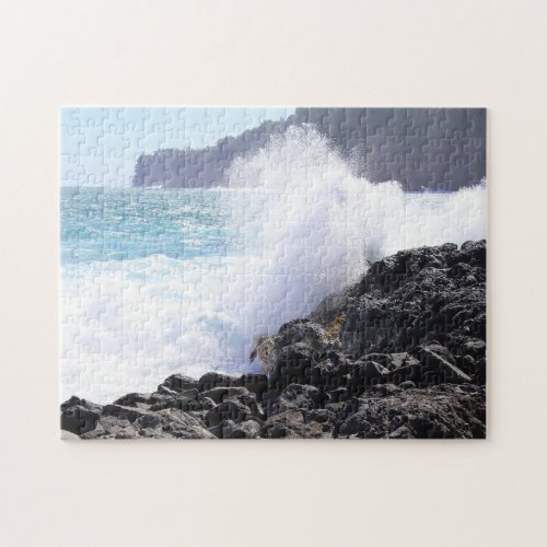 Rocks and Waves Hawaii Jigsaw Puzzle