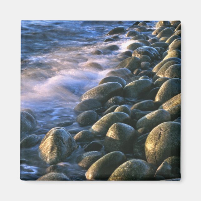 Rocks and Waves Square Magnet (Front)