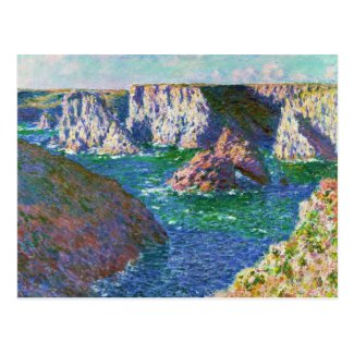 Rocks at Belle-Ile Claude Monet Postcard