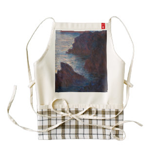 Rocks at Belle-lle, Port-Domois by Claude Monet Zazzle HEART Apron