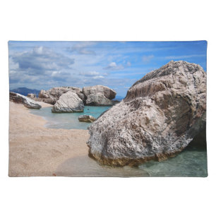 Rocks at Cala Mariolu beach in Sardinia placemat