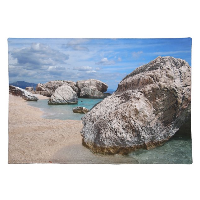 Rocks at Cala Mariolu beach in Sardinia placemat (Front)