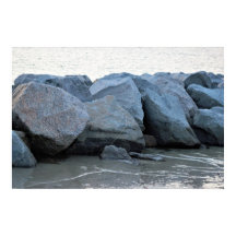 Rocks by the Ocean Poster