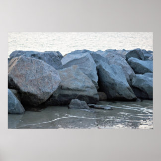 Rocks by the Ocean Poster