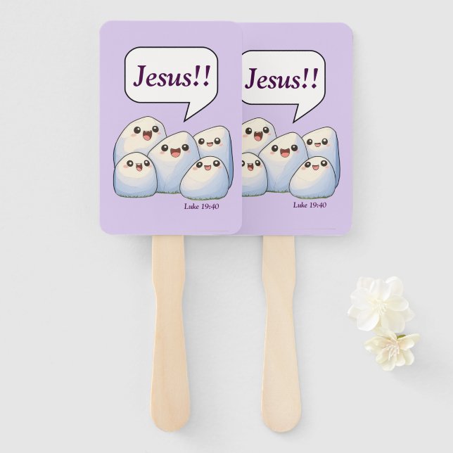 Rocks Call Out His Name Hand Fan (Front and Back)