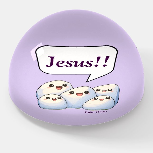 Rocks Call Out His Name Paperweight (Angled)