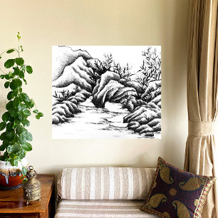 Rocks Faux Canvas Print