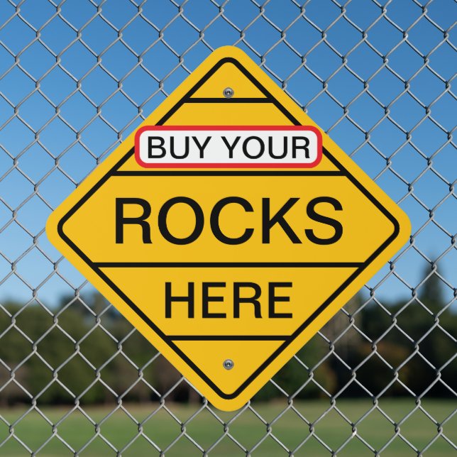 Rocks For Sale Landscaping  Metal Sign (In Situ(Fence))
