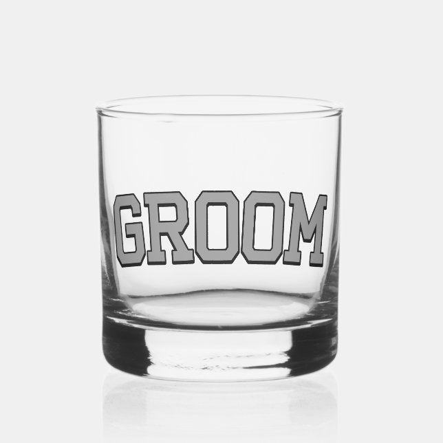 Rocks Glass Groom Wedding Bachelor Party Gift (Front)
