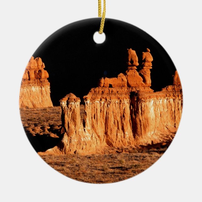 Rocks Goblin Valley Utah Ceramic Ornament (Front)