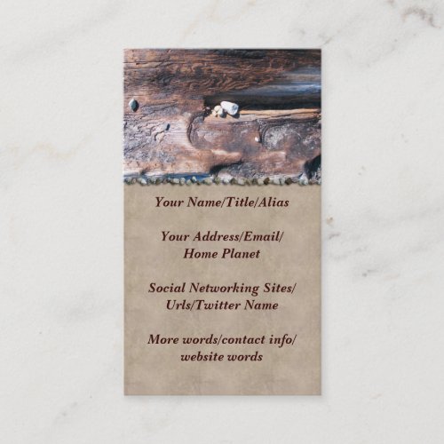 Rocks In Log Business Card