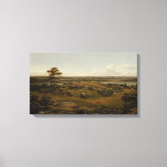 Rocks in New England by Martin Johnson Heade Canvas Print (Front)