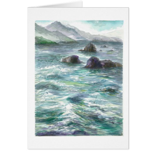Rocks in Oregon ocean Cards (Front)
